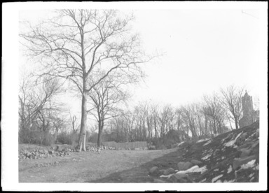 Daniel Berry Austin (American, born 1863, active 1899–1909). <em>Old Flatbush Road at Eastern Parkway, Showing Water Tower, Looking South</em>, 1906. Gelatin silver glass dry plate negative Brooklyn Museum, Brooklyn Museum/Brooklyn Public Library, Brooklyn Collection, 1996.164.1-821 (Photo: , 1996.164.1-821_glass_bw_SL4.jpg)