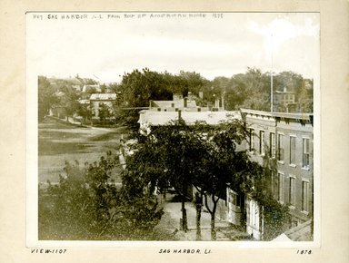 George Bradford Brainerd (American, 1845-1887). <em>Sag Harbor, Long Island, from Roof of American House</em>, August 4, 1878. Collodion silver glass wet plate negative Brooklyn Museum, Brooklyn Museum/Brooklyn Public Library, Brooklyn Collection, 1996.164.2-1107 (Photo: Brooklyn Museum, 1996.164.2-1107_print.jpg)