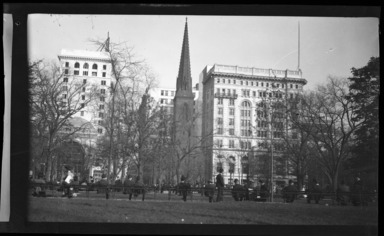 Raoul Froger-Doudement (American, born France, active 1890s-1900s). <em>Rev. Dr. Parkhurst Presbyterian Church, Madison Square, New York</em>, ca. 1900. Glass plate negative Brooklyn Museum, Brooklyn Museum/Brooklyn Public Library, Brooklyn Collection, 1996.164.3-39 (Photo: , 1996.164.3-39_bw_SL4.jpg)