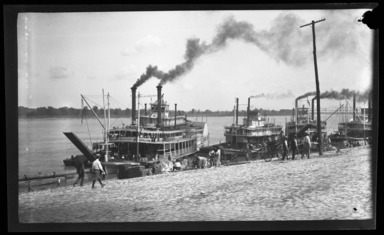 Raoul Froger-Doudement (American, born France, active 1890s-1900s). <em>Louisiana Showboats</em>, 1898. Glass plate negative Brooklyn Museum, Brooklyn Museum/Brooklyn Public Library, Brooklyn Collection, 1996.164.3-46 (Photo: , 1996.164.3-46_bw_SL4.jpg)