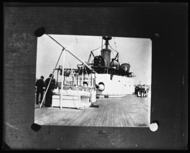 Edgar S. Thomson (American, active 1890s-1900s). <em>USS Terror, Brooklyn Navy Yard</em>, 1896. Gelatin silver glass dry plate negative Brooklyn Museum, Brooklyn Museum/Brooklyn Public Library, Brooklyn Collection, 1996.164.7-46 (Photo: , 1996.164.7-46_glass_bw_SL4.jpg)