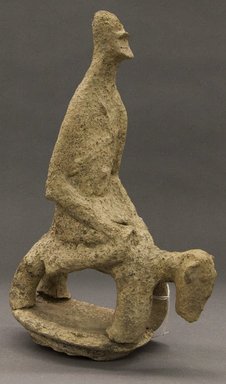  <em>Equestrian Figure</em>, ca. 1300. Terracotta, 12 1/2 x 4 x 7 1/8 in. (31.7 x 10.2 x 18.1 cm). Brooklyn Museum, Gift of Joseph and Margaret Knopfelmacher, 1996.170.19. Creative Commons-BY (Photo: Brooklyn Museum, 1996.170.19_PS10.jpg)