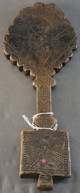 Amhara. <em>Hand Cross</em>, 19th or 20th century. Wood, 14 1/2 x 5 5/8 x 1 1/8 in. (36.8 x 14.3 x 2.8 cm). Brooklyn Museum, Gift of Joseph and Margaret Knopfelmacher, 1996.170.7. Creative Commons-BY (Photo: Brooklyn Museum, 1996.170.7_PS10.jpg)