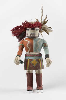 Hopi Pueblo. <em>Kwivikatsina Tihu (Proud Kachina Doll)</em>, 20th century. Wood, pigment, yarn, feathers, 12 3/4 &times; 6 &times; 4 3/4 in. (32.4 &times; 15.2 &times; 12.1 cm). Brooklyn Museum, Anonymous gift, 1996.22.8. Creative Commons-BY (Photo: Brooklyn Museum, 1996.22.8_front_PS22.jpg)