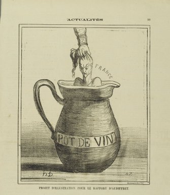 Honoré Daumier (French, 1808-1879). <em>Projet d'Illustration pour Le Rapport d'Audiffret</em>, May 13, 1872. Lithograph on newsprint, Sheet: 16 7/8 x 11 1/8 in. (42.9 x 28.3 cm). Brooklyn Museum, Gift of Shelley and David Garfinkel, 1996.225.122 (Photo: Brooklyn Museum, 1996.225.122_PS2.jpg)