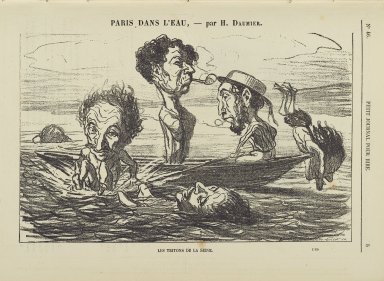 Honoré Daumier (French, 1808-1879). <em>Les Tritons de la Seine</em>. Gillotage, 11 3/4 x 9 3/8 in. (29.8 x 21.3 cm). Brooklyn Museum, Gift of Shelley and David Garfinkel, 1996.225.153 (Photo: Brooklyn Museum, 1996.225.153_PS2.jpg)