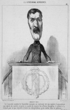 Honoré Daumier (French, 1808-1879). <em>Bastide</em>, January 24, 1849. Lithograph on newsprint, Sheet: 13 15/16 x 9 1/8 in. (35.4 x 23.2 cm). Brooklyn Museum, Gift of Shelley and David Garfinkel, 1996.225.17 (Photo: Brooklyn Museum, 1996.225.17.jpg)