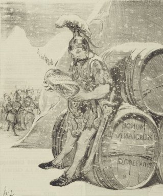 Honoré Daumier (French, 1808-1879). <em>Le Passage d'Annibal</em>, October 6, 1842. Lithograph on newsprint, Sheet: 14 7/8 x 10 3/8 in. (37.8 x 26.4 cm). Brooklyn Museum, Gift of Shelley and David Garfinkel, 1996.225.90 (Photo: Brooklyn Museum, 1996.225.90_PS2.jpg)