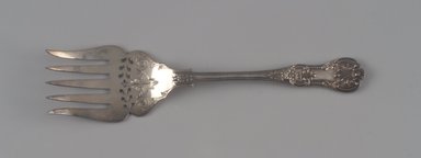  <em>Fish Fork</em>, second half 19th century. Silverplate, 15/16 x 9 9/16 x 2 3/8 in. (2.4 x 24.3 x 6 cm). Brooklyn Museum, Gift of Mrs. John H. Livingston, 1996.37.25. Creative Commons-BY (Photo: Brooklyn Museum, 1996.37.25.jpg)