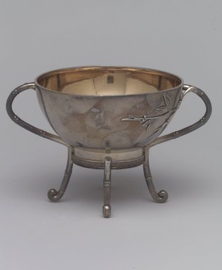 Tiffany & Company (American, founded 1853). <em>Sugar Bowl</em>, ca. 1875. Silver, gilt interior, 3 1/2 x 5 3/4 x 4 in. (8.9 x 14.6 x 10.2 cm). Brooklyn Museum, Gift of Mrs. John H. Livingston, 1996.37.8. Creative Commons-BY (Photo: Brooklyn Museum, 1996.37.8.jpg)