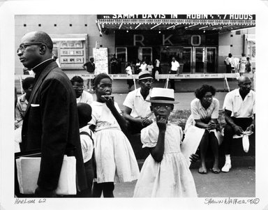Shawn Walker (born 1940). <em>7th Avenue (125th Street), Harlem Series</em>, 1962; Printed 1964. Gelatin silver photograph on photographic paper, sheet: 10 3/4 x 13 3/4 in. (27.4 x 34.9 cm). Brooklyn Museum, Gift of Mr. and Mrs. Gilbert Millstein, 1996.62.1. © artist or artist's estate (Photo: Brooklyn Museum, 1996.62.1_bw.jpg)