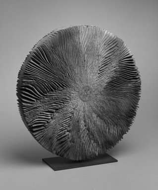 Marc Leuthold. <em>Purple Wheel</em>, Designed and made 1994. Stoneware, Depth: 3 in. (43.2 cm). Brooklyn Museum, Gift of Jack Lenor Larsen, 1996.84. Creative Commons-BY (Photo: Brooklyn Museum, 1996.84_bw.jpg)