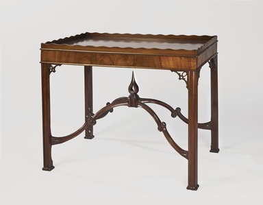 Attributed to Robert Harrold (American, born England, 18th century). <em>Tray-Top Table</em>, ca. 1770. Mahogany and mahogany veneer, 29 1/4 x 34 1/2 x 23 1/2in. (74.3 x 87.6 x 59.7cm). Brooklyn Museum, Matthew Scott Sloan Collection, Gift of Lidie Lane Sloan McBurney, 1997.150.16. Creative Commons-BY (Photo: Brooklyn Museum, 1997.150.16_PS6.jpg)