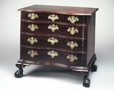  <em>Chest-of-Drawers</em>, ca. 1770. Mahogany, white pine, brass, 32 1/4 x 35 3/4 x 22 in.  (82.6 x 90.8 x 55.9 cm). Brooklyn Museum, Matthew Scott Sloan Collection, Gift of Lidie Lane Sloan McBurney, 1997.150.20. Creative Commons-BY (Photo: Brooklyn Museum, 1997.150.20_transp693.jpg)