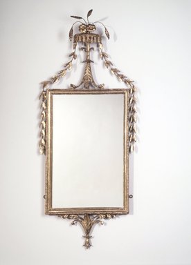  <em>Looking Glass</em>, ca. 1768–1800. White pine, gilt, gesso, 46 x 18 x 4 in.  (116.8 x 45.7 x 10.2 cm). Brooklyn Museum, Matthew Scott Sloan Collection, Gift of Lidie Lane Sloan McBurney, 1997.150.25. Creative Commons-BY (Photo: Brooklyn Museum, 1997.150.25_transp698.jpg)