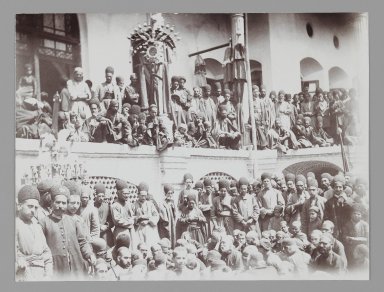  <em>Audience for a Religious Performance, One of 274 Vintage Photographs</em>, late 19th-early 20th century. Gelatin silver printing out paper, 4 7/8 x 6 3/8 in.  (12.4 x 16.2 cm). Brooklyn Museum, Purchase gift of Leona Soudavar in memory of Ahmad Soudavar, 1997.3.133 (Photo: Brooklyn Museum, 1997.3.133_IMLS_PS3.jpg)