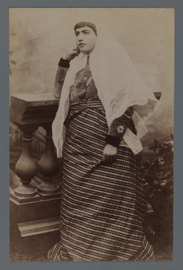  <em>[Untitled], One of 274 Vintage Photographs</em>, late 19th-early 20th century. Albumen silver photograph, 8 x 5 1/4 in.  (20.3 x 13.3 cm). Brooklyn Museum, Purchase gift of Leona Soudavar in memory of Ahmad Soudavar, 1997.3.16 (Photo: Brooklyn Museum, 1997.3.16_IMLS_PS3.jpg)