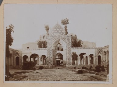  <em>Tomb of Shah Nem Veli (aSuffi Chief) in Village of Mahan, One of 274 Vintage Photographs</em>, late 19th–early 20th century. Gelatin silver printing out paper, photo:  5 3/16 x 7 1/16 in.  (13.2 x 18.0 cm);. Brooklyn Museum, Purchase gift of Leona Soudavar in memory of Ahmad Soudavar, 1997.3.41 (Photo: Brooklyn Museum, 1997.3.41_IMLS_PS3.jpg)