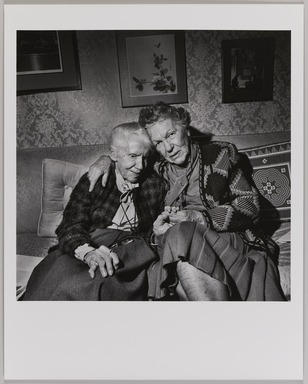 Larry Fink (American, born 1941). <em>Mother and Maggie Kuhn, April</em>, 1991. Gelatin silver print, image: 14 1/2 x 14 in. (36.9 x 35.6 cm). Brooklyn Museum, Gift of Robert L. Smith, 1997.54.3. © artist or artist's estate (Photo: Brooklyn Museum, 1997.54.3_PS20.jpg)