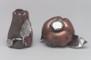 Gorham Manufacturing Company (1865–1961). <em>Pepper Shaker</em>, ca. 1881. Copper, silver, 2 x 3 1/2 x 21/4 in.  (5.1 x 8.9 x 5.7 cm). Brooklyn Museum, H. Randolph Lever Fund, 1998.3.2. Creative Commons-BY (Photo: , 1998.3.1_1998.3.2a-b.jpg)