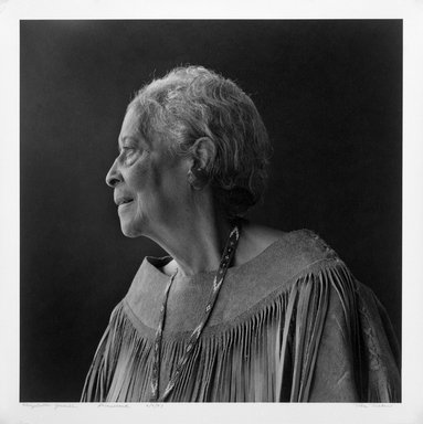 Toba Tucker (American, born 1935). <em>Elizabeth Goodall, Shinnecock</em>, June 9, 1987. Toned gelatin silver print, sheet: 20 x 16 in.  (50.8 x 40.6 cm);. Brooklyn Museum, Purchased with funds given by the Horace W. Goldsmith Foundation, Karen B. Cohen, Ardian Gill, and Dr. Joel E. Hershey, 1999.10 (Photo: Brooklyn Museum, 1999.10_bw.jpg)