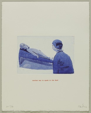 Amy Sillman (American, Detroit, MI, born 1955). <em>Another Way to Speak to the Dead</em>, 1999. Etching on paper, sheet: 11 1/4 x 9 in. (28.6 x 22.9 cm). Brooklyn Museum, Gift of the Lower East Side Printship in honor of Marilyn Kushner, 1999.119.2. © artist or artist's estate (Photo: Brooklyn Museum, 1999.119.2_PS20.jpg)
