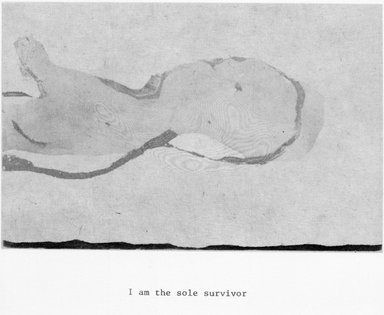 Amy Sillman (American, born 1955). <em>I am the Sole Survivor</em>, 1999. Etching on paper, sheet: 11 1/4 x 9 in. (28.6 x 22.9 cm). Brooklyn Museum, Gift of the Lower East Side Printship in honor of Marilyn Kushner, 1999.119.6. © artist or artist's estate (Photo: Brooklyn Museum, 1999.119.6_bw.jpg)