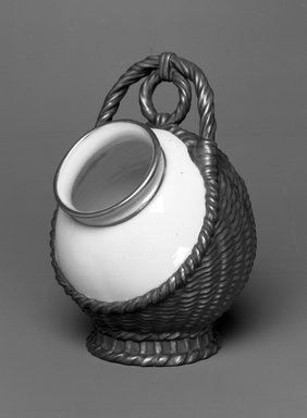 Worcester Royal Porcelain Co. (founded 1751). <em>Vase, shape 929</em>, introduced 1882, made 1883. Porcelain, 5 5/8 x 3 7/8 x 4 1/8 in. (14.3 x 9.8 x 10.5 cm). Brooklyn Museum, Gift of the Estate of Harold S. Keller, 1999.152.246. Creative Commons-BY (Photo: Brooklyn Museum, 1999.152.246_bw.jpg)