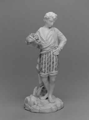 Worcester Royal Porcelain Co. (founded 1751). <em>Paul, shape 46</em>, ca. 1890. Porcelain, 12 3/4 x 5 3/8 x 6 1/2 in. (32.4 x 13.7 x 16.5 cm). Brooklyn Museum, Gift of the Estate of Harold S. Keller, 1999.152.271. Creative Commons-BY (Photo: Brooklyn Museum, 1999.152.271_bw.jpg)