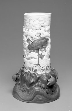 Worcester Royal Porcelain Co. (founded 1751). <em>Vase</em>, ca. 1875. Porcelain, 11 1/4 x 7 x 6 1/4 in. (28.6 x 17.8 x 15.9 cm). Brooklyn Museum, Gift of the Estate of Harold S. Keller, 1999.152.316. Creative Commons-BY (Photo: , 1999.152.316_bw.jpg)