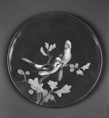 Worcester Royal Porcelain Co. (founded 1751). <em>Wall Plaque</em>, ca. 1870. Porcelain, 1 1/4 x 15 3/4 in. (3.2 x 40 cm). Brooklyn Museum, Gift of the Estate of Harold S. Keller, 1999.152.337. Creative Commons-BY (Photo: Brooklyn Museum, 1999.152.337_bw.jpg)