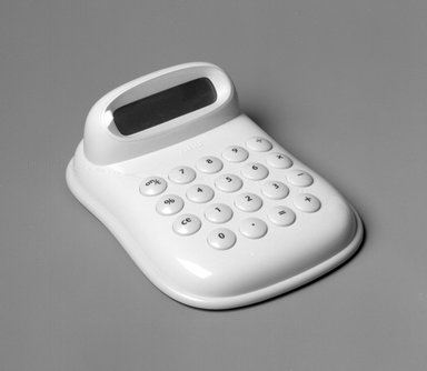 George Sowden (British, born 1942). <em>"Dauphine" Calculator, Model STS01</em>, Designed 1997. ABS plastic, 2 9/16 x 5 1/8 x 7 1/16 in.  (6.5 x 13.08 x 18.0 cm). Brooklyn Museum, Gift of Alessi S.p.A., 1999.40.70. Creative Commons-BY (Photo: Brooklyn Museum, 1999.40.70_bw.jpg)