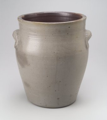 Wallabout Pottery (Brooklyn, New York). <em>Jar</em>, ca. 1840. Stoneware, 12 1/4 x 11 x 10 1/4 in. (31.1 x 27.9 x 26 cm). Brooklyn Museum, Bequest of Rogen S. Brown, by exchange, 1999.72. Creative Commons-BY (Photo: Brooklyn Museum, 1999.72.jpg)