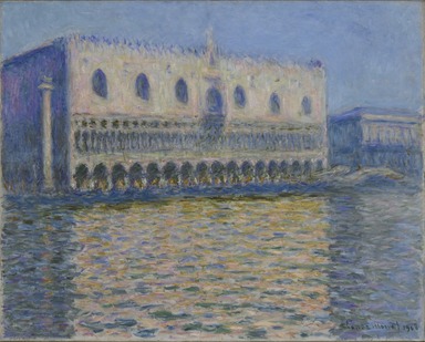 Claude Monet (French, 1840-1926). <em>The Doge's Palace (Le Palais ducal)</em>, 1908. Oil on canvas, 32 x 39 in. (81.3 x 99.1 cm). Brooklyn Museum, Gift of A. Augustus Healy, 20.634 (Photo: Brooklyn Museum, 20.634_PS11.jpg)