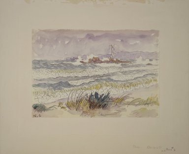 Henri-Edmond Delacroix Cross (French, 1856–1910). <em>Surf</em>, n.d. Watercolor and charcoal on wove paper mounted on paper, Sheet: 6 11/16 x 9 3/4 in. (17 x 24.8 cm). Brooklyn Museum, Gift of Hamilton Easter Field, 20.660 (Photo: Brooklyn Museum, 20.660.jpg)