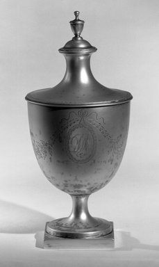 American. <em>Sugar Bowl</em>, 18th century. Silver, 8 7/8 in. (22.5 cm). Brooklyn Museum, Bequest of Samuel E. Haslett, 20.785. Creative Commons-BY (Photo: Brooklyn Museum, 20.785_acetate_bw.jpg)