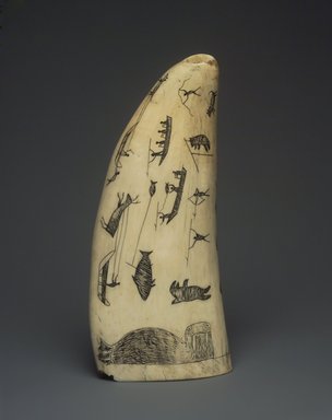 Bonhams : An Inuit sperm whale tooth chess set, Canada, circa 1920