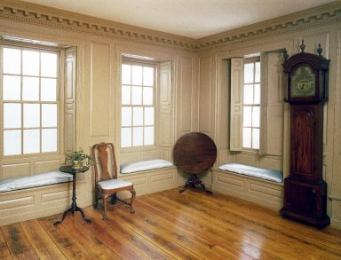  <em>The North East Parlor of Joseph Russell House</em>, 18th century. Brooklyn Museum, Gift of the Rembrandt Club, 20.956. Creative Commons-BY (Photo: Brooklyn Museum, 20.956_yr1982_installation_parlor_view1_IMLS_SL2.jpg)