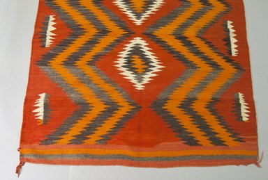 Navajo. <em>Weaving</em>, mid 19th or early 20th century. Wool, dye, 66 x 53 in. (167.6 x 134.6 cm). Brooklyn Museum, Gift of Samuel and Beatrice Klein, 2000.11.1. Creative Commons-BY (Photo: Brooklyn Museum, 2000.11.1_view1_PS5.jpg)