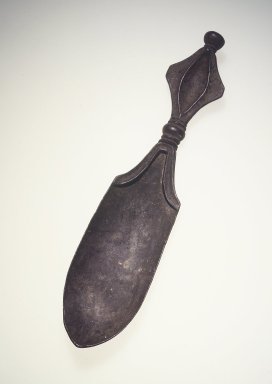 Grebo. <em>Spoon</em>, late 19th century. Wood, fiber cord, 17 1/2 x 4 1/4 x 1 7/8 in.  (44.5 x 10.8 x 4.8 cm). Brooklyn Museum, Gift of Blake Robinson, 2000.38.6. Creative Commons-BY (Photo: Brooklyn Museum, 2000.38.6_transpc002.jpg)