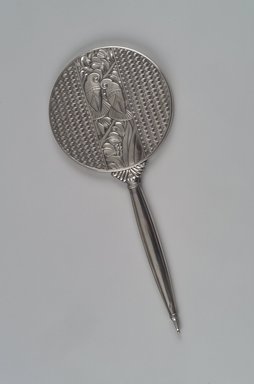 Napier (1922–present). <em>Mirror</em>, ca. 1928. Silver, mirrored glass, 14 1/8 x 6 1/4 x 1/2 in. (35.9 x 15.9 x 1.3 cm). Brooklyn Museum, H. Randolph Lever Fund, 2000.45. Creative Commons-BY (Photo: Brooklyn Museum, 2000.45_back.jpg)