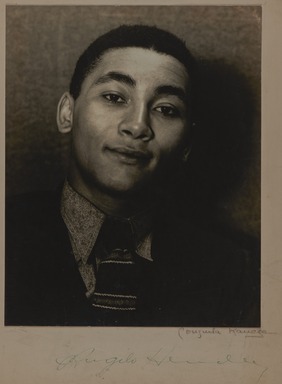 Consuelo Kanaga (American, 1894–1978). <em>Angelo Herndon</em>, 1935. Toned gelatin silver print, 14 × 11 in. (35.6 × 27.9 cm). Brooklyn Museum, Gift of Mary M. Stolberg, 2000.68 (Photo: Brooklyn Museum, 2000.68_PS20.jpg)