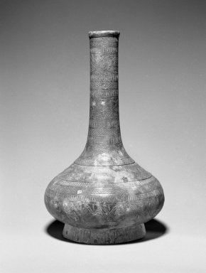  <em>Vase with Animal Decoration</em>, 1st century B.C.E.-1st century C.E. Bronze, Diameter: 5 7/8  in. (14.9 cm). Brooklyn Museum, Anonymous gift, 2001.7.2. Creative Commons-BY (Photo: Brooklyn Museum, 2001.7.2_bw.jpg)