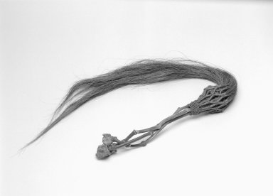  <em>Scholar's Flywhisk</em>, 19th century?. Silk, horse hair, and bamboo, Handle of widest end (woven end): 2 7/16 in. (6.2 cm). Brooklyn Museum, Gift of Dr. Alvin E. Friedman-Kien, 2002.119.11. Creative Commons-BY (Photo: Brooklyn Museum, 2002.119.11_bw.jpg)