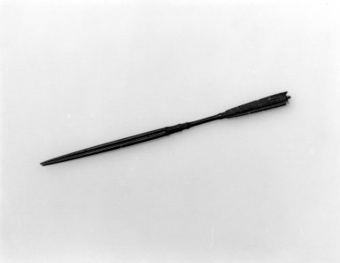 Somali. <em>Hair Pick</em>, collected in 1958. Horn, wire, porcupine quills, 9 1/2 x 1/2 in.  (24.1 x 1.3 x 1.3 cm). Brooklyn Museum, Gift of Blake Robinson, 2002.31.9. Creative Commons-BY (Photo: Brooklyn Museum, 2002.31.9_bw.jpg)