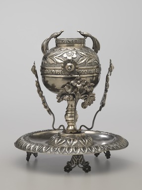  <em>Mate Cup on Saucer</em>, late 19th century. Silver, 7 x 6 3/16 x 6 3/16 in. (17.8 x 15.7 x 15.7 cm). Brooklyn Museum, Gift of Mary Ann Krotzer, 2003.50.1. Creative Commons-BY (Photo: Brooklyn Museum, 2003.50.1_PS6.jpg)