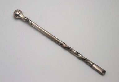  <em>Drinking Straw</em>, mid–19th century. Silver, 7 9/16 x 1/4 x 1/4 in. (19.2 x 0.6 x 0.6 cm). Brooklyn Museum, Gift of Mary Ann Krotzer, 2003.50.5. Creative Commons-BY (Photo: Brooklyn Museum, 2003.50.5.jpg)