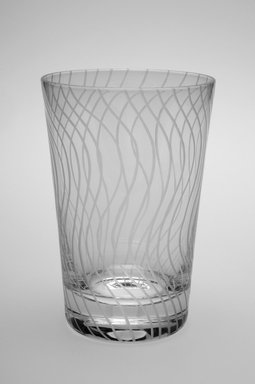 Sol LeWitt (American, 1928–2007). <em>Drinking Glass, One of a Set of Four</em>, 2002. Glass, 5 x 3 3/8 x 3 3/8 in. (12.7 x 8.6 x 8.6 cm). Brooklyn Museum, H. Randolph Lever Fund, 2003.56.1. Creative Commons-BY (Photo: Brooklyn Museum, 2003.56.1.jpg)