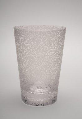 Sol LeWitt (American, 1928–2007). <em>Drinking Glass, One of a Set of Four</em>, 2002. Glass, 5 x 3 3/8 x 3 3/8 in. (12.7 x 8.6 x 8.6 cm). Brooklyn Museum, H. Randolph Lever Fund, 2003.56.3. Creative Commons-BY (Photo: Brooklyn Museum, 2003.56.3.jpg)