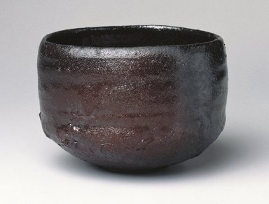 Tsujimura Shiro (Japanese, born 1947). <em>Tea Bowl</em>, 2001. Earthenware, raku ware, 3 5/8 x 4 7/8 in. (9.2 x 12.4 cm). Brooklyn Museum, Gift of Koichi Yanagi, 2003.67.1. Creative Commons-BY (Photo: Brooklyn Museum, 2003.67.1_SL1.jpg)